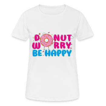 DONUT SORGE - Frauen T-Shirt atmungsaktiv - Weiß - Vorne - AI Model Female 172 dark (172cm)