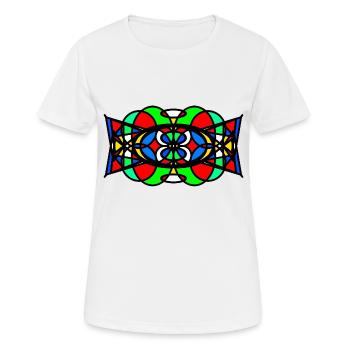 Muster - Frauen T-Shirt atmungsaktiv - Weiß - Vorne - AI Model Female 172 dark (172cm)