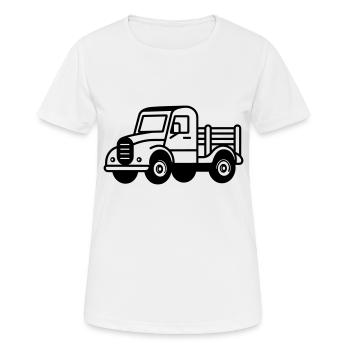 Lkw - Frauen T-Shirt atmungsaktiv - Weiß - Vorne - AI Model Female 172 dark (172cm)