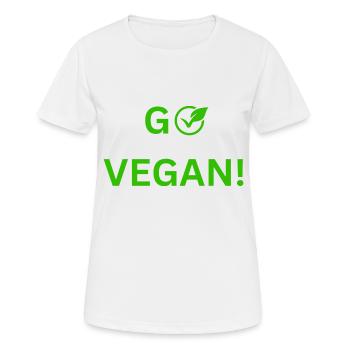 Veganer Stil mit Herz: Einzigartiges Design - Frauen T-Shirt atmungsaktiv - Weiß - Vorne - AI Model Female 172 dark (172cm)