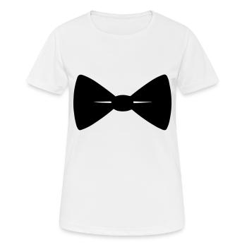 Noeud papillon - T-shirt respirant Femme - blanc - Devant - AI Model Female 172 dark (172cm)