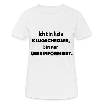 Ich bin kein Klugscheißer - Frauen T-Shirt atmungsaktiv - Weiß - Vorne - AI Model Female 172 dark (172cm)