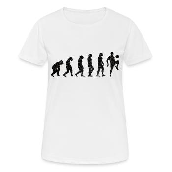 Fußballspieler Fußballmannschaft Fußballdesign - Frauen T-Shirt atmungsaktiv - Weiß - Vorne - AI Model Female 172 dark (172cm)