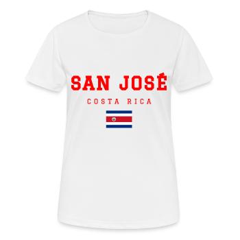 San José Costa Rica - Frauen T-Shirt atmungsaktiv - Weiß - Vorne - AI Model Female 172 dark (172cm)
