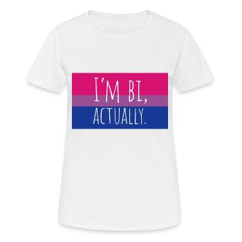 Je suis en fait bi - T-shirt respirant Femme - blanc - Devant - AI Model Female 172 dark (172cm)