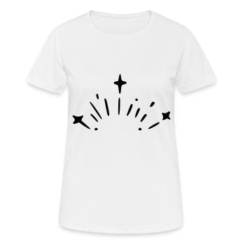Sterne Explosion - Frauen T-Shirt atmungsaktiv - Weiß - Vorne - AI Model Female 172 dark (172cm)