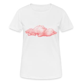 rosige flauschige Wolke - Frauen T-Shirt atmungsaktiv - Weiß - Vorne - AI Model Female 172 dark (172cm)