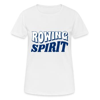 de l’aviron - Aviron - Rameur - Rameur - T-shirt respirant Femme - blanc - Devant - AI Model Female 172 dark (172cm)