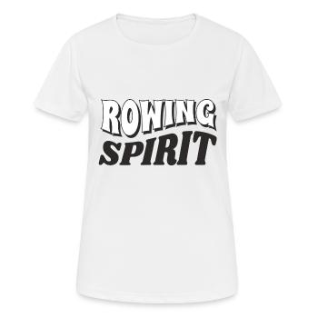 de l’aviron - Aviron - Rameur - Rameur - T-shirt respirant Femme - blanc - Devant - AI Model Female 172 dark (172cm)