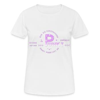 zum Punkt kommen - Frauen T-Shirt atmungsaktiv - Weiß - Vorne - AI Model Female 172 dark (172cm)