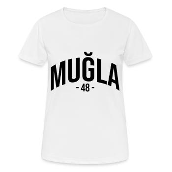 Mugla 48 Türkei Turkiye Geschenk Urlaub TR Türk - Frauen T-Shirt atmungsaktiv - Weiß - Vorne - AI Model Female 172 dark (172cm)