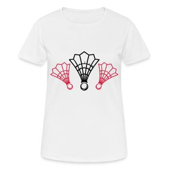 Symbole du badminton - T-shirt respirant Femme - blanc - Devant - AI Model Female 172 dark (172cm)