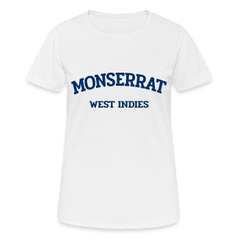 Monserrat - Plymouth - Caraïbes - Antilles - T-shirt respirant Femme - blanc - Devant - AI Model Female 172 dark (172cm)