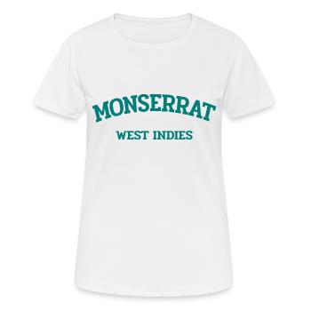 Monserrat - Plymouth - Caraïbes - Antilles - T-shirt respirant Femme - blanc - Devant - AI Model Female 172 dark (172cm)