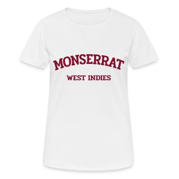 Monserrat - Plymouth - Caraïbes - Antilles - T-shirt respirant Femme - blanc - Devant - AI Model Female 172 dark (172cm)