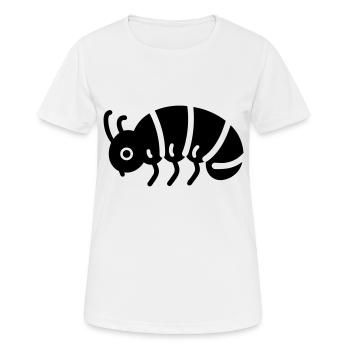 Raupe - Frauen T-Shirt atmungsaktiv - Weiß - Vorne - AI Model Female 172 dark (172cm)