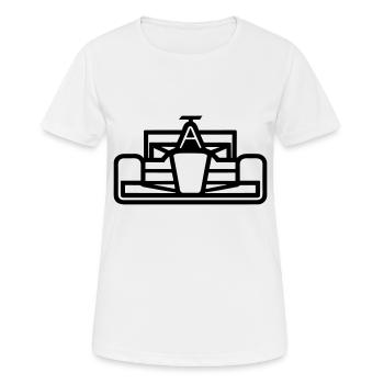 Rennwagen - Frauen T-Shirt atmungsaktiv - Weiß - Vorne - AI Model Female 172 dark (172cm)