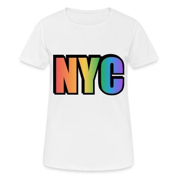Gay NYC - Women's Breathable T-Shirt - white - Front - AI Model Female 172 dark (172cm)