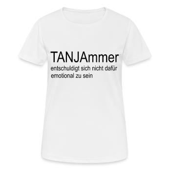 Top moderner T-Shirt Design Must have 2024 - Frauen T-Shirt atmungsaktiv - Weiß - Vorne - AI Model Female 172 dark (172cm)