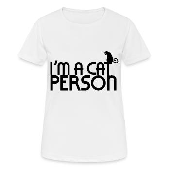 I'm a cat person - Women's Breathable T-Shirt - white - Front - AI Model Female 172 dark (172cm)