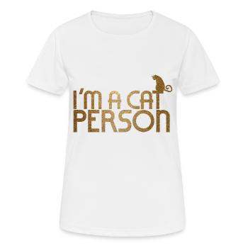 I'm a cat person - Women's Breathable T-Shirt - white - Front - AI Model Female 172 dark (172cm)