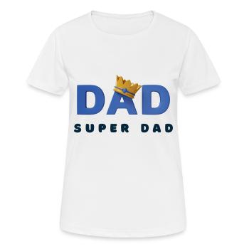 Super-Papa - Frauen T-Shirt atmungsaktiv - Weiß - Vorne - AI Model Female 172 dark (172cm)