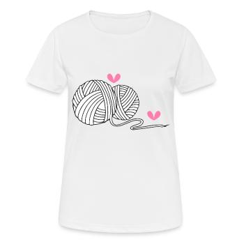 Tricot Tricot Crochet Tricoteur - T-shirt respirant Femme - blanc - Devant - AI Model Female 172 dark (172cm)