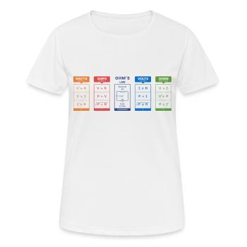 Elektrische Formeln - Frauen T-Shirt atmungsaktiv - Weiß - Vorne - AI Model Female 172 dark (172cm)
