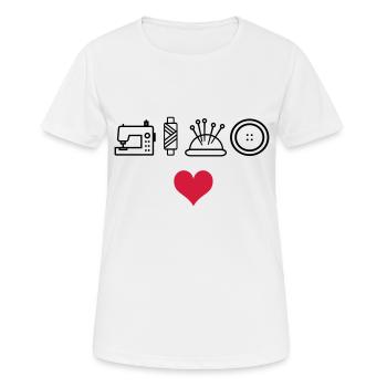 Coudre - T-shirt respirant Femme - blanc - Devant - AI Model Female 172 dark (172cm)