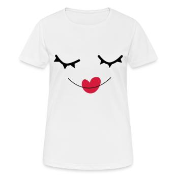 sourire - T-shirt respirant Femme - blanc - Devant - AI Model Female 172 dark (172cm)