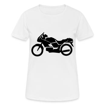 Motorrad, Motorräder - Frauen T-Shirt atmungsaktiv - Weiß - Vorne - AI Model Female 172 dark (172cm)