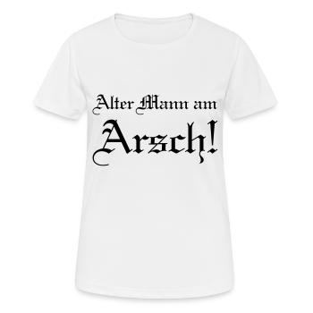 Alter Mann am Arsch - Frauen T-Shirt atmungsaktiv - Weiß - Vorne - AI Model Female 172 dark (172cm)