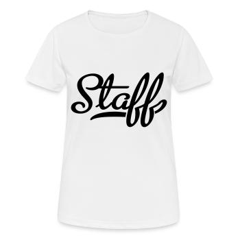 Staff - T-shirt respirant Femme - blanc - Devant - AI Model Female 172 dark (172cm)