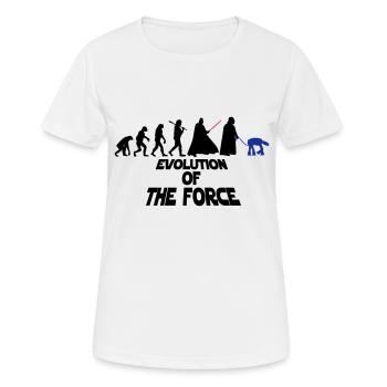 EVOLUTION OF THE FORCE - T-shirt respirant Femme - blanc - Devant - AI Model Female 172 dark (172cm)