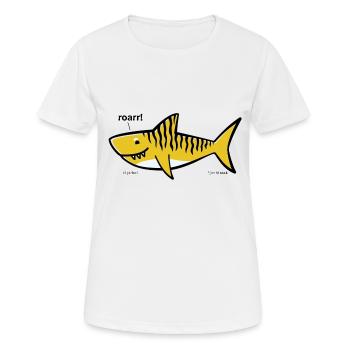 Tigerhai - Frauen T-Shirt atmungsaktiv - Weiß - Vorne - AI Model Female 172 dark (172cm)