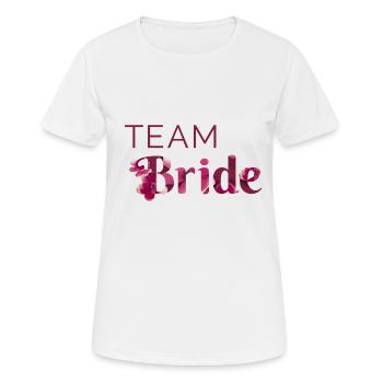 Team Braut - Frauen T-Shirt atmungsaktiv - Weiß - Vorne - AI Model Female 172 dark (172cm)