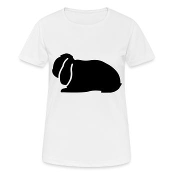 NHD Emblem Zwergwidder hase kaninchen widder - Frauen T-Shirt atmungsaktiv - Weiß - Vorne - AI Model Female 172 dark (172cm)