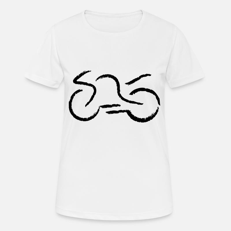 Motorcycle line 5 - Women's Breathable T-Shirt - white