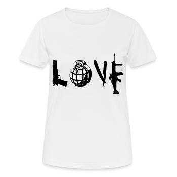 LOVE - Women's Breathable T-Shirt - white - Front - AI Model Female 172 dark (172cm)