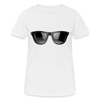 Lunettes de soleil - T-shirt respirant Femme - blanc - Devant - AI Model Female 172 dark (172cm)