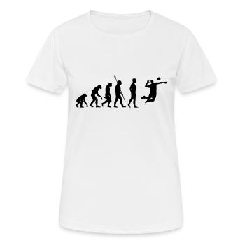 Beach Volleyball Evolution - Frauen T-Shirt atmungsaktiv - Weiß - Vorne - AI Model Female 172 dark (172cm)