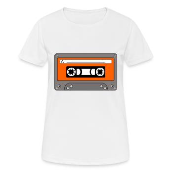 Kassette Cassette Retro Vintage Musik Geschenk - Frauen T-Shirt atmungsaktiv - Weiß - Vorne - AI Model Female 172 dark (172cm)