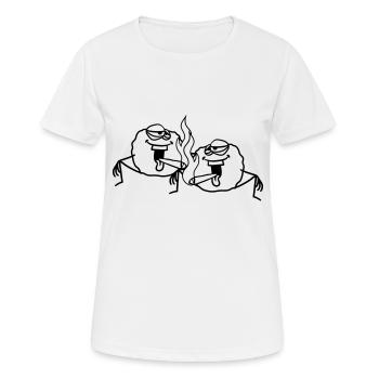 Kiffen kiffer stoned h - T-shirt respirant Femme - blanc - Devant - AI Model Female 172 dark (172cm)