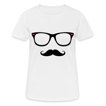 I love moustache hype - T-shirt respirant Femme - blanc - Devant - AI Model Female 172 dark (172cm)