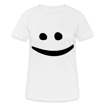 Sourire - T-shirt respirant Femme - blanc - Devant - AI Model Female 172 dark (172cm)
