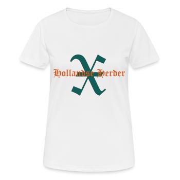 Schriftzug X-Hollandse Herder - Frauen T-Shirt atmungsaktiv - Weiß - Vorne - AI Model Female 172 dark (172cm)