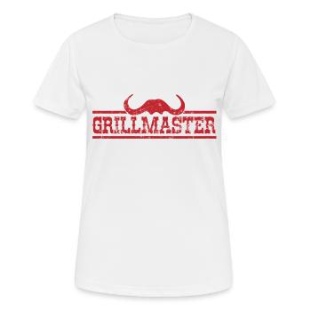 Grillmaster Barbecue Grillshirt - Frauen T-Shirt atmungsaktiv - Weiß - Vorne - AI Model Female 172 dark (172cm)