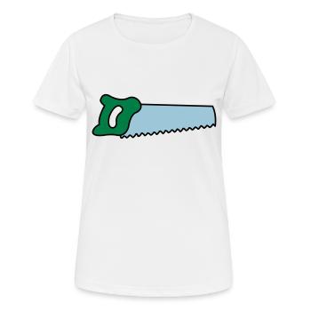 säge - Frauen T-Shirt atmungsaktiv - Weiß - Vorne - AI Model Female 172 dark (172cm)