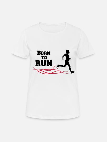 born to run - Women's Breathable T-Shirt - white