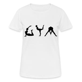 Gymnastik Gymnastik Frauengymnastik - Frauen T-Shirt atmungsaktiv - Weiß - Vorne - AI Model Female 172 dark (172cm)